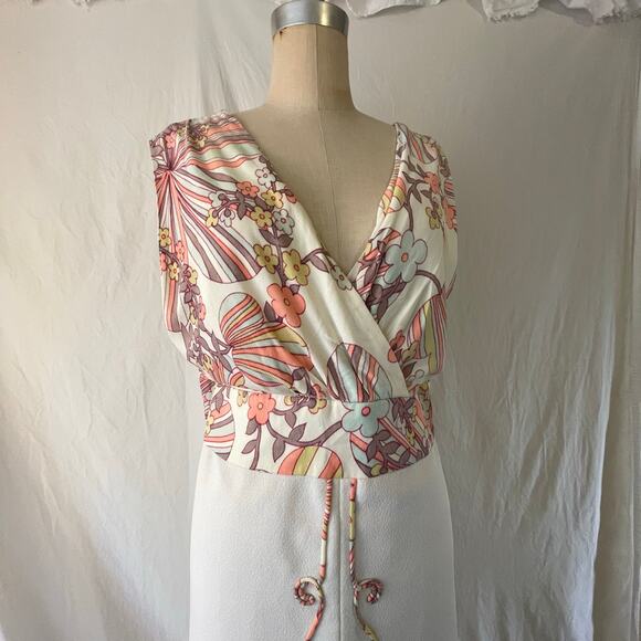 Volup Vintage Pastel Psychedelic Handmade Maxi Dress XL - Picture 2 of 9